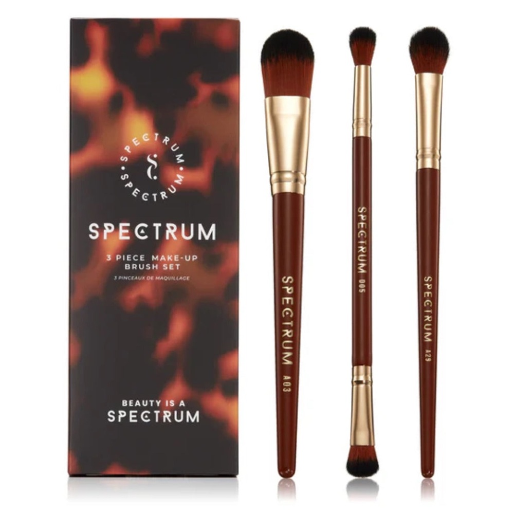 SPECTRUM Pantherine 3 Piece Makeup Brush Set